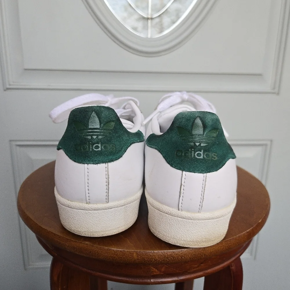 Adidas Men's Superstar Shoe White & Green